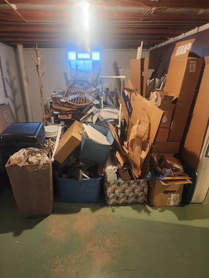 Roll-off dumpster container at job site for 20 Yard Dumpster Rental in North Lebanon